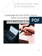 Cambridge (FCE) - How To Write An Email - Letter - Teacher Phill