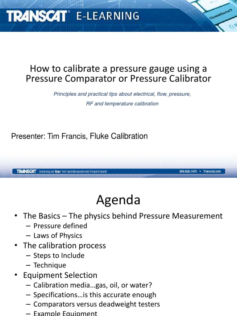 How To Calibrate A Pressure Gauge Using A Pressure Comparator or