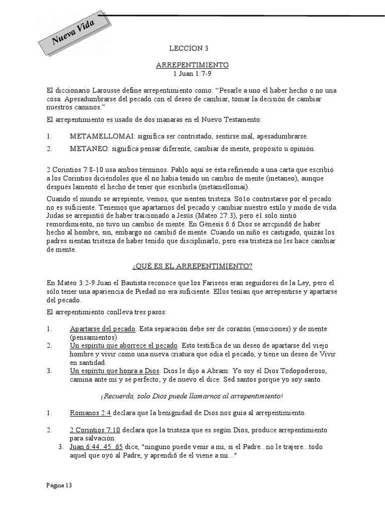 Lección 3 | PDF | Pecado | Creencia religiosa y doctrina