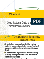 Organizational Culture and Ethical Decision Making