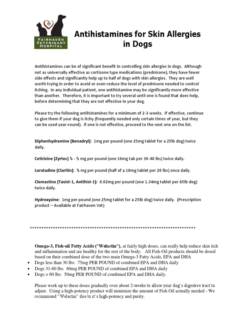 Antihistamines For Skin Allergies in Dogs PDF