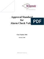 Approval Standard For Alarm Check Valves: Class Number 1041