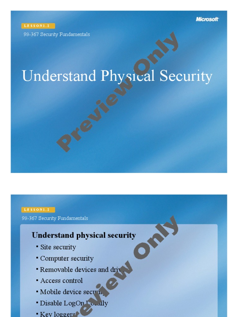 Physical Security Fundamentals | PDF | Physical Security | Usb Flash Drive