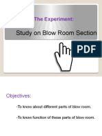 Name of The Experiment:: Study On Blow Room Section