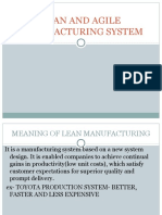 Lean & Agile Manufacturing System
