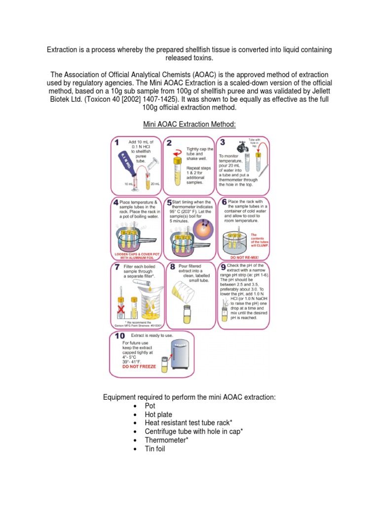 AOAC Extraction Method | PDF | Home & Garden | Science & Mathematics