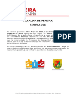 Certificado CONSORCIO SBVA Pereira