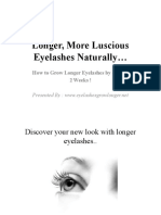 Longer, More Luscious Eyelashes Naturally : How To Grow Longer Eyelashes by 46%in 2 Weeks !