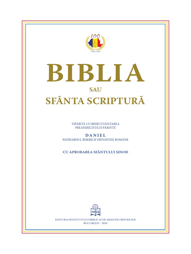Biblia Sau Sfanta Scriptura 2019 | PDF