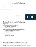 Risk analysis methods and sensitivity analysis in capital budgeting