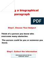 Writing A Bio Paragraph