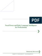 Vocal Power and Body Language Intelligence For Professionals WORKBOOK1