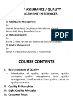 Quality Management in Manufacturing & Services
