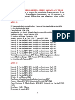 Cronología Bibliográfica Libros Samael Aun Weor