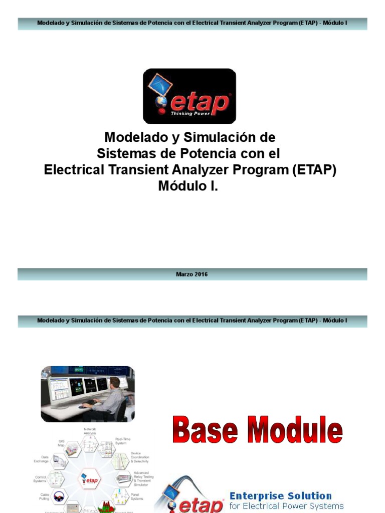 Simulación de Sistemas de Potencia ETAP | PDF | Energia electrica ...