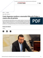 Corte Suprema Condena A Exsenador Eduardo Pulgar A Cuatro Años de Prisión - EL ESPECTADOR