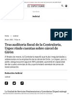 Tras auditoría fiscal de la Contraloría, Uspec rinde cuentas sobre cárcel de Girón _ EL ESPECTADOR