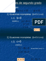 Ecuacion de 2c2ba Grado