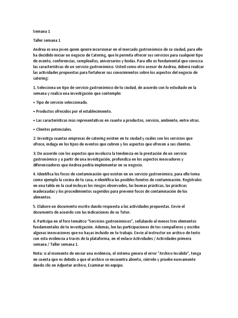 Taller Semana 1 | PDF | Crecimiento personal y profesional | Negocios