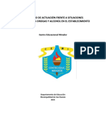 Protocolo 3 Actuación Frente a Situaciones Relacionadas a Drogas y Alcohol en El Establecimiento