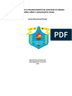 Protocolo 9 Reconocimiento de Identidad de Género de Niñas, Niños y Adolescentes Trans.