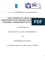 Características Críticas de Las Herramientas de Moldeo, Herramientas de Ensamble y Herramientas de Inspección.