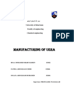 Manufacturing OF UERA: ميحرلا نمحرلا الله مسب University of Khartoum Faculty of engineering Chemical engineering