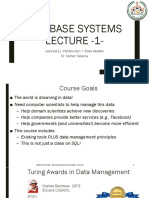 Database Systems Lecture - 1-: Lecture (1) : Introduction + Data Models Dr. Maher Salama