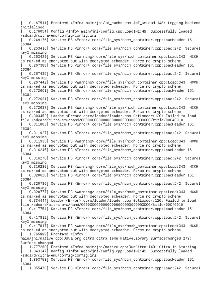 Citra Emulator Load Errors and Logs | PDF | Rendering (Computer ...