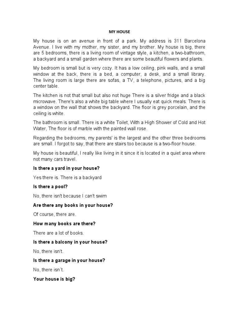 My House | PDF