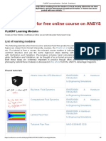 Sign-Up For Free Online Course On ANSYS Simulations!: FLUENT Learning Modules