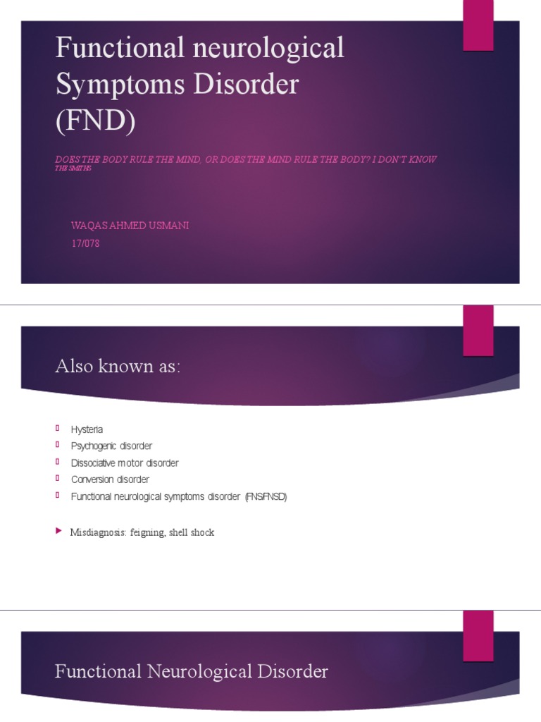 Understanding Functional Neurological Disorder | PDF | Neurological ...