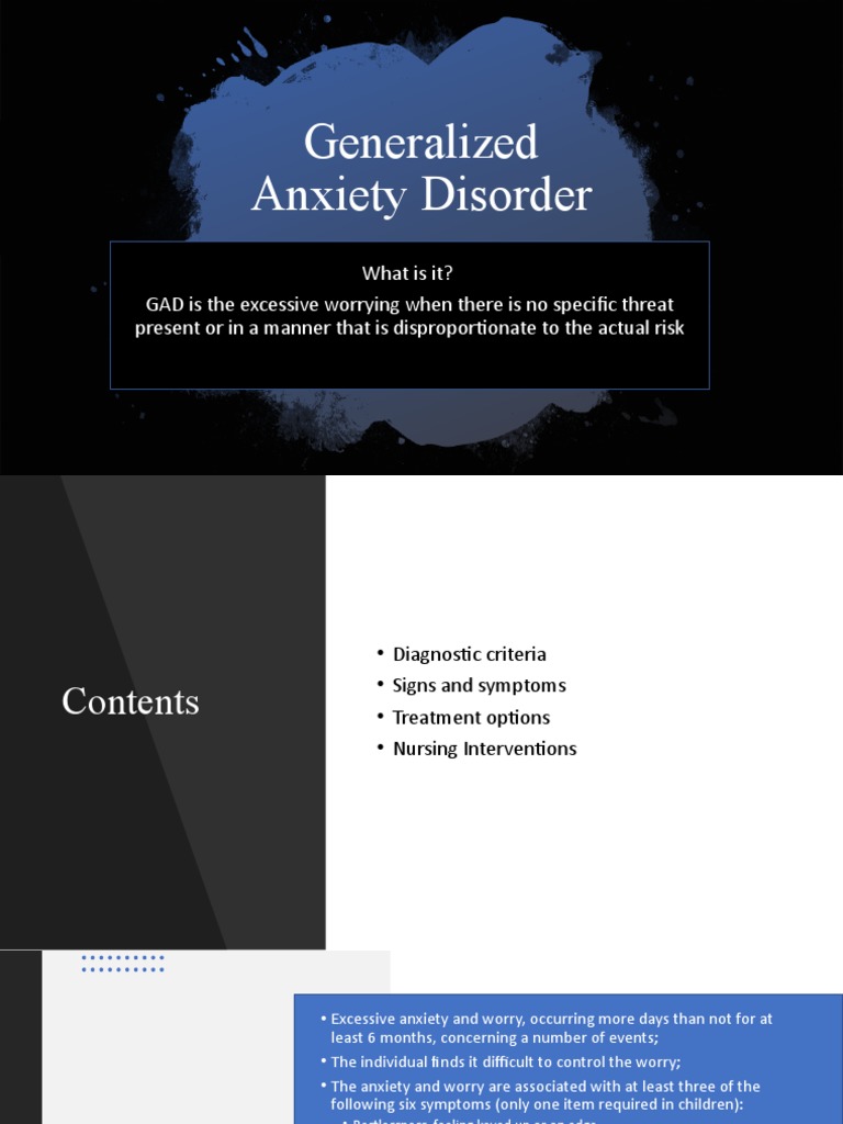 Understanding Generalized Anxiety Disorder | PDF | Generalized Anxiety ...
