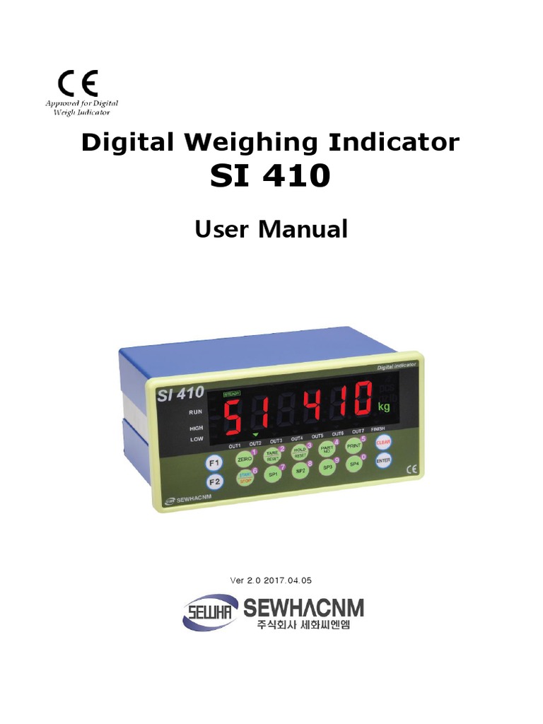 Digital Weighing Indicator User Manual | PDF | Analogue Electronics ...