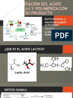 Fermentación Del Ácido Láctico L (+) y Polimerización