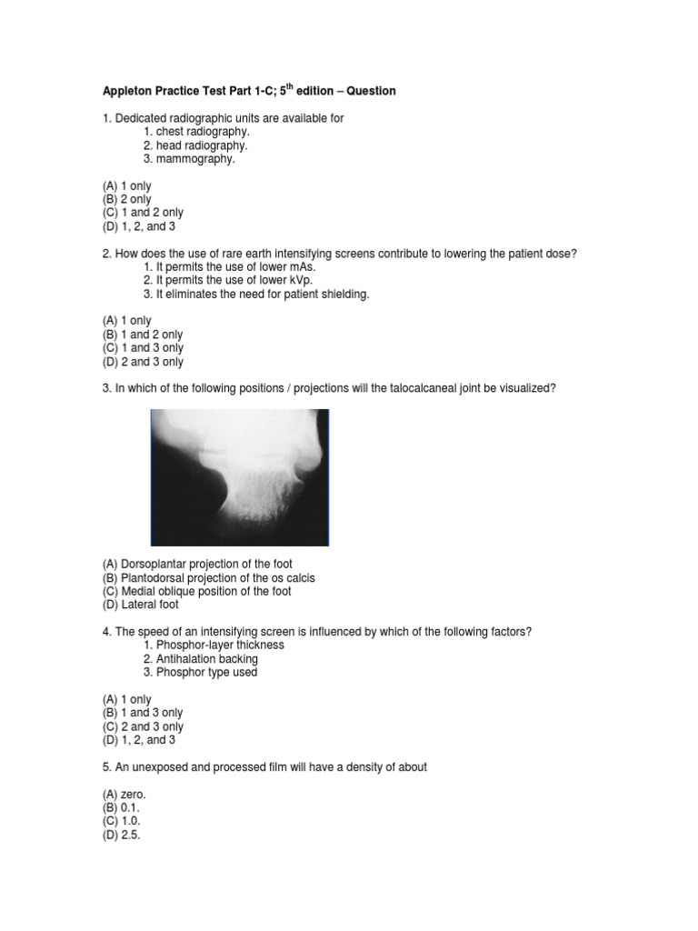 Appleton Practice Test Part 1-C - 5th Edition Question | PDF ...