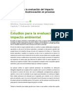Evaluación impacto ambiental procesos industriales