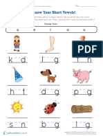 Know Your Short Vowels 2018