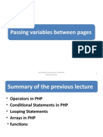 Passing Variables Between Pages: Khizra Hanif, Department of Software Engineering, LGU. 1