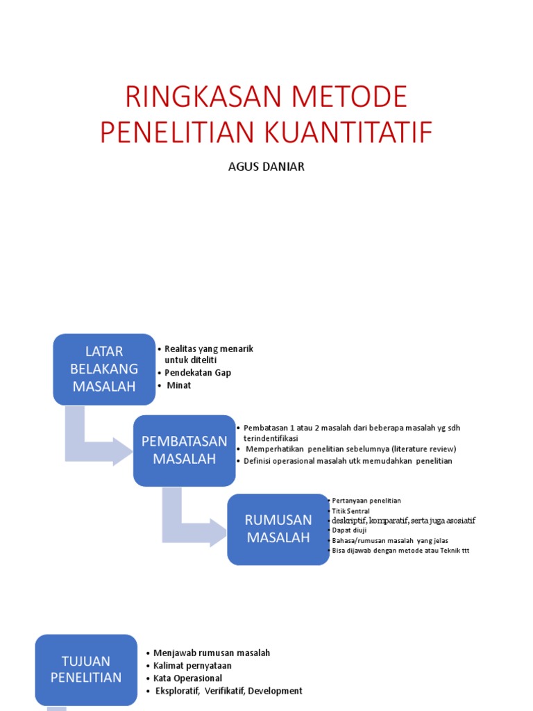 PROSES PENELITIAN KUANTITATIF Hand Out | PDF