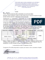 Circular A Padres de Familia Plan de Recuperacion Dias No Laborados 2021