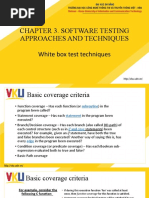 Chapter 3. Software Testing Approaches and Techniques: White Box Test Techniques