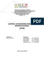 Control de reuniones y manifestaciones (CRPM