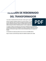 Para Realizar El Embobinado Del Transformador Se Debe Seguir Los Siguientes