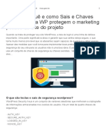 O Que, Por Quê e Como Sais e Chaves de Segurança WP Protegem o Marketing Político Do Site Do Projeto