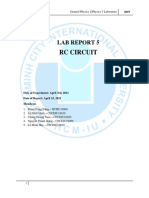 RC Circuit: General Physics 2/ Physics 3 Laboratory