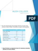 Muon Collider: Luminosity Calculation