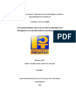 Analisis Kinerja Keuangan Dinas Kesehatan Pemerintantah Provinsi Sumatera Selatan