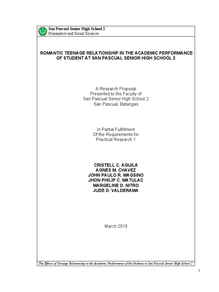 Teenage Relationships and Academic Impact | PDF | Adolescence | Romance ...