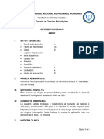 Ejemplo de Estructura de Informe de MMPI-2